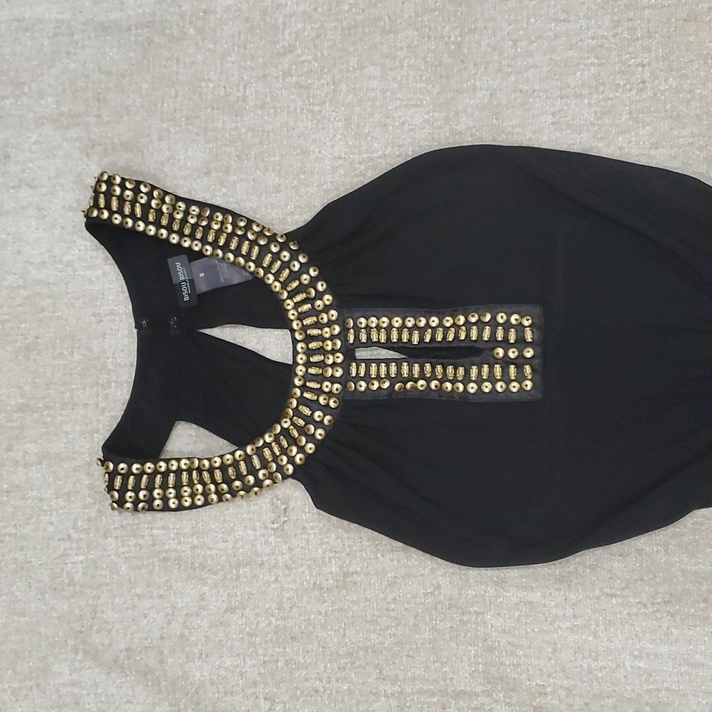 Bisou Bisou black wide leg jumpsuit rompers size 8 - Picture 3 of 13